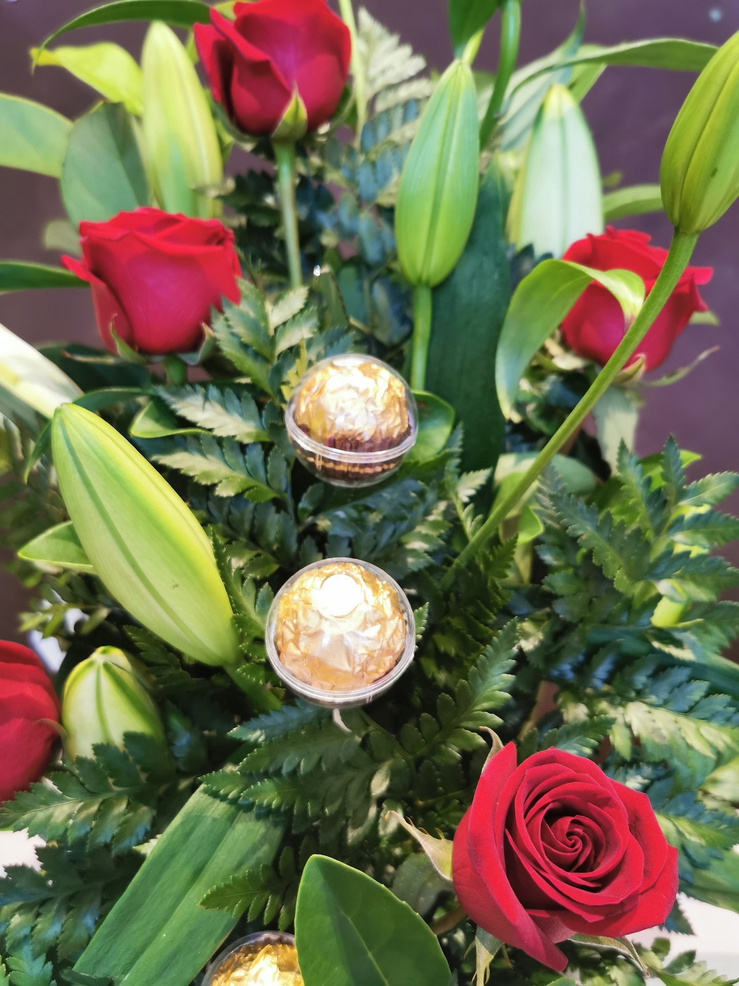Chocolate Globe in Flower Arrangements