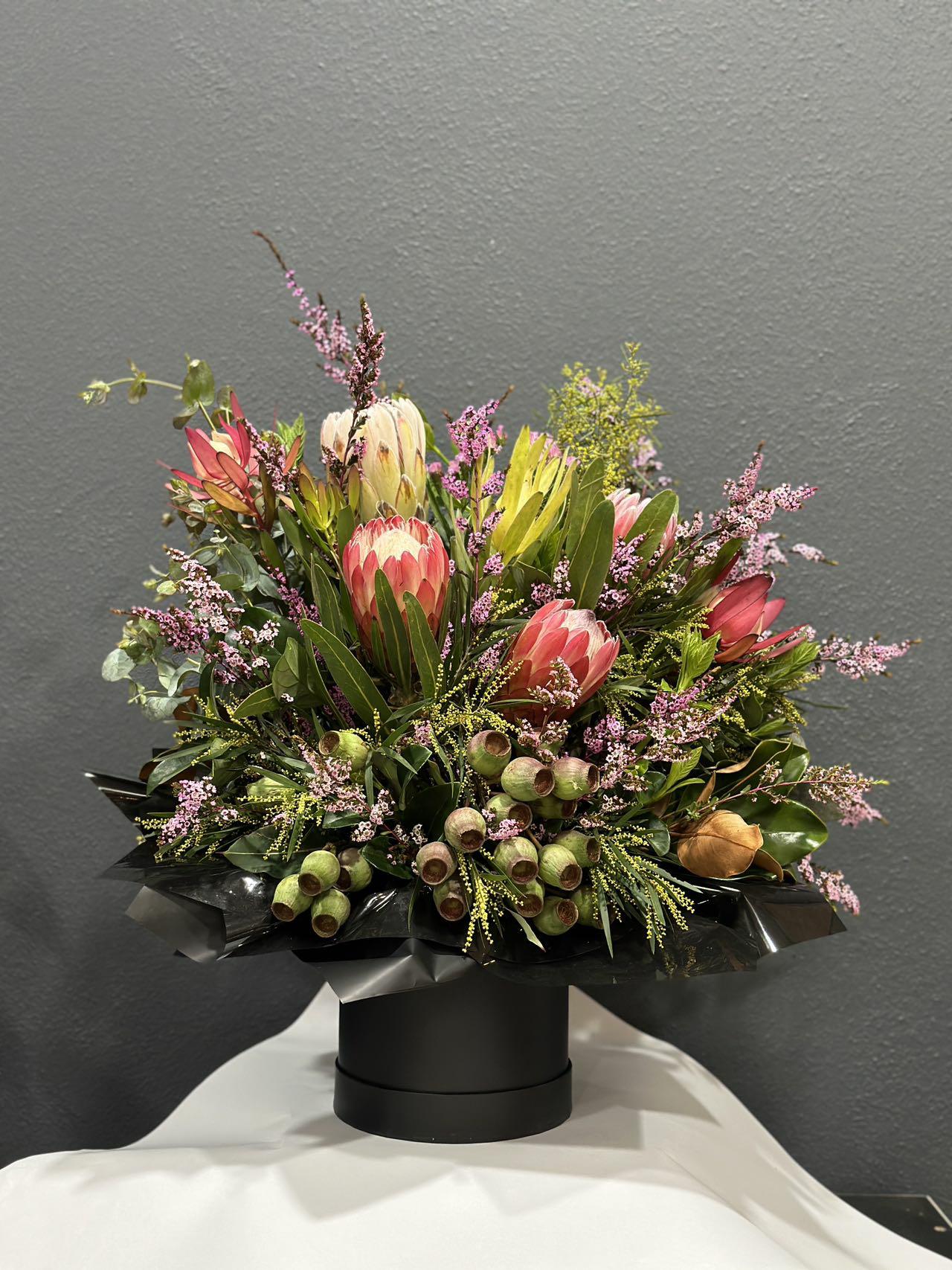 Native Flower in Hat Box