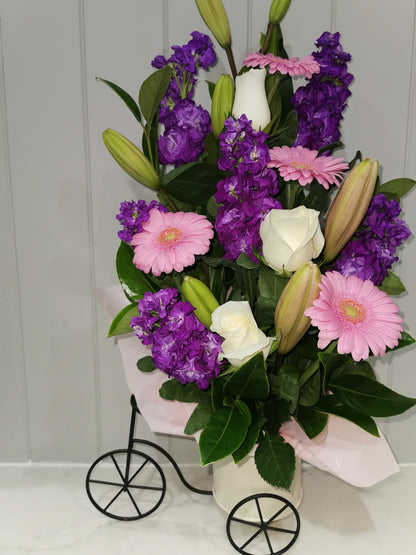 Arrangement In A Bicycle Pot