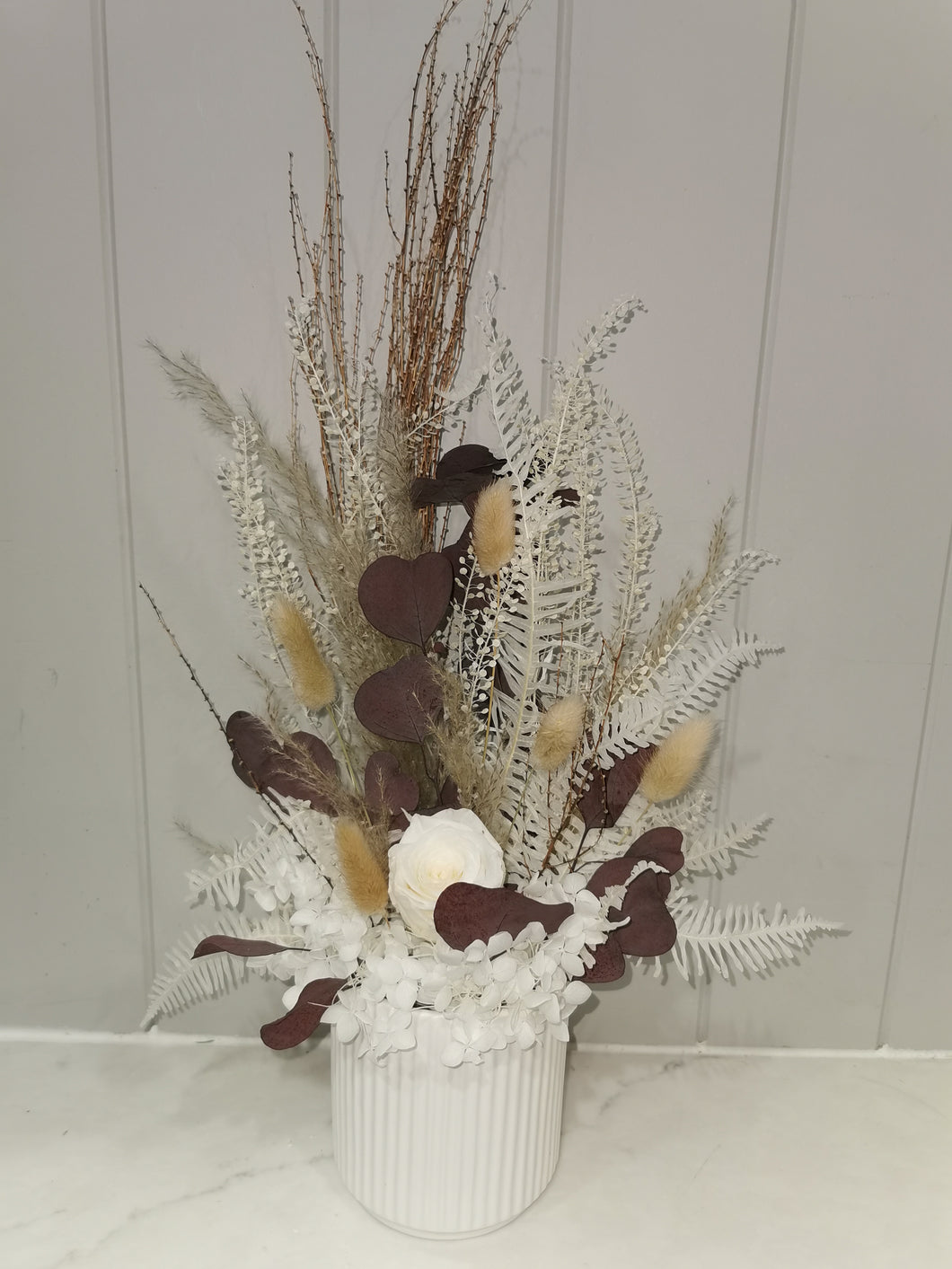 Preserved Flower Arrangement - White