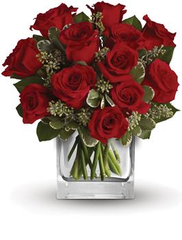 True Love Roses in Vase